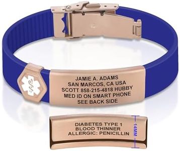 Divoti Custom Engraved Medical Alert ID Bracelet – Dual-Sided Laser Etching, Silicone Wristband, Stainless Steel Security Clasp – Adjustable & Trim-to-Fit – Emergency Medical Info Band - UL JB PRG WH