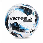 Vector X Thunder FIFA Basic Football (Color : White-Blue) Size : 5