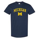 NCAA Arch Logo - NCAA Sports Team Color T Shirt, Michigan Navy, X-Large