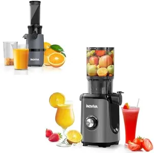 Cold Press Juicer Compact Bundle with INOVIVA Juicer Machines with 1.5L Extra Large Feed Chute