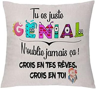 Inspiration Housse de Coussin frère Soeur Encourager Cadeau d'anniversaire nièce Neveu Petit-Fils-Fille Amis taie d'oreiller apprécier Les Souvenirs de Licorne de Noël (Style 6)