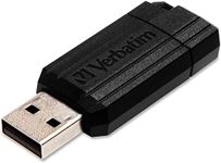 Verbatim 8GB Pinstripe USB 2.0 Flash Drive, Black 49062