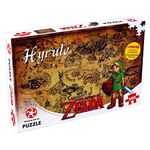 Winning Moves Legend of Zelda Hyrule Field 500 Piece Jigsaw Puzzle Game, create a beautiful illustration of Hyrule Field a must have for every Zelda fans, gift for ages 10 plus