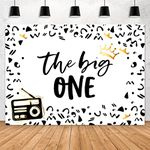 Aperturee Hip Hop Boys 1st Birthday Backdrop 7x5ft Gold Crown Our Notorious is The Big One Rap Old School One First Birthday Biggie Photography Background Party Decoration Cake Table Banner Props