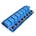 Robotbanao 8-Channel 5V Relay Board Expansion Module With Optocoupler-Control Large Voltages-Relay Expansion Board-AC-DC Appliance Control-LED Indicators