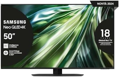 Samsung TV QE50QN90DATXZT Neo QLED 4K, Smart TV 50" Processore NQ4 AI Gen2, Neo Slim, DVBT-2, Q-Symphony & Dolby Atmos, Integrato con Alexa, compatibile con Bixby e Google Assistant, Titan Black 2024