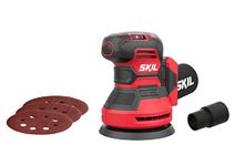 SKIL Battery-Operated Random Orbital Sander 3745 CA (Without Battery, Sander, Vibration Speed 14000-22000 RPM, incl. Rotary Control Function, Velcro System, Keep-Cool Function) SR1E3745CA