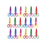 ShubhKraft Return Gift in Bulk For Kids / Stainless Steel Zig Zag Scissor for Crafting Work, DIY, Scrapbooking, (Pack Of 18, Multicolor)