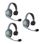 EARTEC UL3S UltraLITE Full Duplex Wireless Headset Communication for 3 Users - 3 Single Ear Headsets