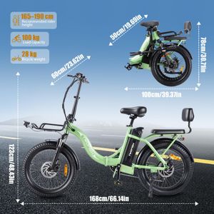 TWOFISH 20" Fat Tire Folding E-Bike – Blue Electric Bicycle