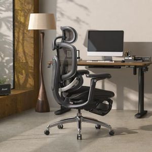SIHOO Ergonomic Office Chair with Footrest, High Back Desk Chair, Black