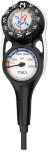 TUSA SC-0201U Scuba Diving Console Pressure Gauge (5000 PSI) & Compass (North Hemisphere)