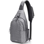 G4Free Sling Bag RFID Blocking Sling Backpack Crossbody Chest Bag Daypack for Hiking Travel(Grey)