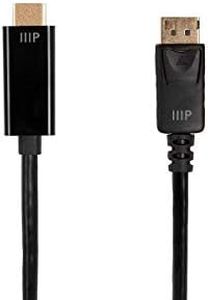 Monoprice DisplayPort to HDTV Cable - 2 Meter (6.6ft) 4K@60Hz - Select Series Black