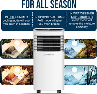 Belaco 9000 BTU Portable Air Conditioner – Dehumidifier, Fan, Remote, Window Kit