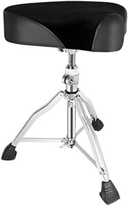 EASTROCK Drum Throne Drum Seat Height Adjustable,Padded Drum Stools Motorcycle Style Drum Chair with Anti-Slip Feet for Drummers,Adult