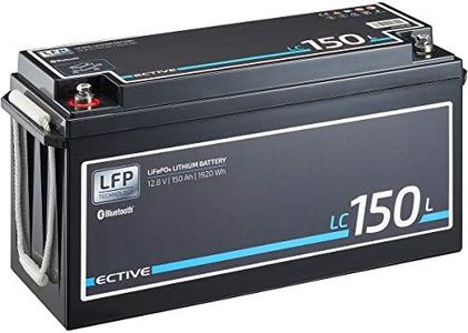 ECTIVE LiFePO4 Batterie LC150L BT - 12V, 150Ah, 1920Wh, Bluetooth inklusive App - Lithium-Eisenphosphat Versorgungsbatterie, Bootsbatterie, Solarbatterie für Wohnwagen, Wohnmobil, Camper
