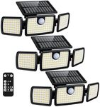 Solar Lights Outdoor, 3 Head Solar