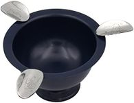 Stinky Cigar Ashtray 5"inch Round Mini Herf 3 Stirrup Rests Perfect for Personal and Puffing with Friends (Blue)