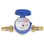 Cold Water Meter 15mm 1/2 inch Water Flow Meter with Accessories for Garden & Home