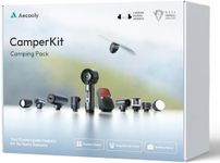 Aecooly 11-in-1 Modular CamperKit Camping Survival Kit, Portable Outdoor Gear with Igniter, Flashlight, Alarm, Water & Air Pump, Charger, 3 Cooling Fans, 2 Lights for Hiking, Camping, Road Trip, Gifts