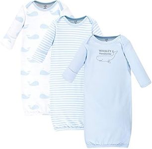 Touched by Nature Unisex Baby Organic Cotton Gowns, Whale, Preemie