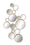 Deco 79 CosmoLiving by Cosmopolitan Metal Bubble Cluster Wall Mirror, 22" x 3" x 40", Gold