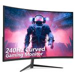 Z-Edge 32 Inch Curved Gaming Monitor 240Hz 1ms MPRT Full HD 16:9 Curved Screen Frameless LED Monitor, Ultra-Thin Bezel, FreeSync, DisplayPort & HDMI, Black