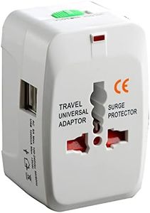 Latest Universal Travel Adapter Worldwide 2 USB Travel Adapter with Built in Dual USB Charger Ports