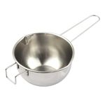 Chocolate Melting Pot - 380ML Double Boiler with Heat Resistant Handle, Stainless Steel Double Boiler Pot Set, Double Boilers for Stove Top can Melt Chocolate, Butter, Candy and Candle