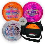 Jawbreaker Lightweight Disc Golf Set | Collection Includes: Challenger, Buzzz, Scorch Discs & Weekender Bag | Holds 5-7 Discs (Colors and Foils Will Vary)