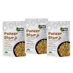 QuickyBowl Paneer Bhurji | Mashed Cottage Cheese and Vegetable | Ready to Eat | Instant Food | (Pack of 3)