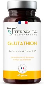 Glutathion Liposomal | Forme Réduite GSH avec Vit C | Active, Stable et Biodisponible | Antioxydant Puissant + Anti-âge + Immunité + Detox | 60 Gélules Vegan | Made in France | Terravita
