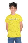 Allen Solly Junior Kids Apparel Quilted Regular T-Shirt (ABKCCRGFE87288_Yellow 6 | 5-6 Years)