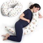 Niimo XXL Pregnancy Pillow & Nursing Pillow - 2022 Double Platinum Winner, 100% Cotton Maternity Pillow Cover, Washable Breast Feeding Pillow Baby Feeding Pillow, Body Pillow Pregnancy Gifts