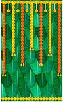 ZEONELY MART Backdrop Cloth for Decoration Banana Leaf Curtain Backdrop Decoration Marigold Flowers for Banana Decoration Backdrop Cloth Size : (8 x 5) feet(cloth22) Pooja Backdrop Decoration Cloth