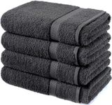 Luxury pack of 4 Bath sheets 100% cotton Towels Bath sheet supersoft quick dry extra large bath towels, Grey bathsheets for Bathroom, Hotel and Travel, Gym, Spa (Grey)