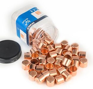 (Pack of 50) EFIELD 3/4-inch Solder Copper Pipe End Cap (Plug), LF Copper Plumbing Fittings with Sweat Solder Connection, Por Pack