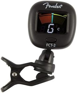 Fender FT-2 Pro Clip on Tuner with Colored Screen for Acoustic Guitar, Electric Guitar, Bass, Mandolin, Violin, Ukulele, Viola, Cello, Mandola, and Banjo