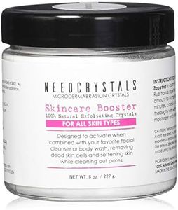 NeedCrystals Microdermabrasion Crystals, DIY Face Scrub. Natural Facial Exfoliator for Dull or Dry Skin Improves Acne Scars, Blackheads, Pore Size, Wrinkles, Blemishes & Skin Texture. 8 oz