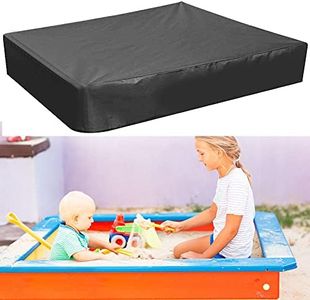 DURANTEY 1 PCS Sandpit Covers 210D Oxford Cloth Sandpit Pool Cover Dustproof Protection Sandbox Cover Waterproof Toy Sand Pit Cover Pit Cover with Drawstring for Sandpit, Toys and Furniture(120cm)