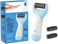 Pursonic Foot Callus Remover Battery-Operated Electric Foot Scrub Pedicure Tool- Electronic Foot File Dead Skin Remover for Feet with 2 Spinning Foot Pumice Heads for Cracked Skin