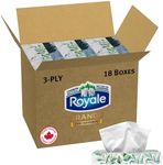 Royale 3 Ply Facial Tissues, Bigger Stronger & Softer Sheets, 18 Boxes, 50 Tissues Per Box