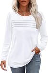 White Long Sleeve Shirts for Women 