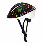 STREETJAM Open Face Helmet for Kids, Hard PP Outer Shell, EPS Inner Comfort Linner case, Adjustable Strap & Size Adjuster Dial, Unisex Kids Helmet (Epiga - Black, 3-5 Years (XS, 48-51 CM))