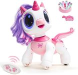 SGILE Unicorn Toy for Girls Robot Pet for Kids Age 3 4 5 6 7 8 Years with Music Dance and Gesture Sense Control, Preschool STEM Learning Toy for Toddler Pink