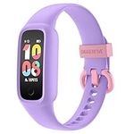 BIGGERFIVE Vigor 2 L Kids Fitness Tracker Watch for Girls Ages 5-15, IP68 Waterproof, Activity Tracker, Pedometer, Heart Rate Sleep Monitor, Calorie Step Counter Watch, Lilac