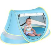 Wilhiker Baby Beach Tent Pop Up: Blue Pop Up Tent - Kids Sun Tent Portable Uv Protection Tent Baby - Beach Tent for Outdoor Travel Folding Toddler Camping Accessories Sun Shade