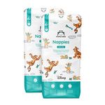 Amazon Brand - Mama Bear Disney Ultra Dry Nappies, Size 6+ (16+ kg), 132 Count (2 Packs of 66), White, Monthly Pack