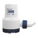 Attwood 4760-4 Heavy Duty 2,000 GPH Fully Submersible Boat Bilge Pump, White Finish